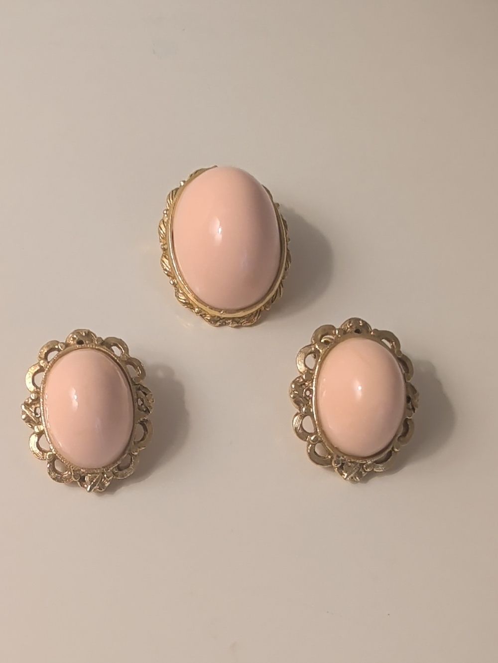 Vintage Costume Costume brooch and Clip On Earrings